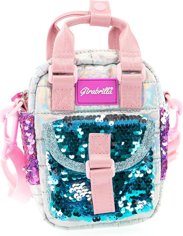 Girabrilla Hologram Sequined Tweed Fabric Luggage Shoulder Bag