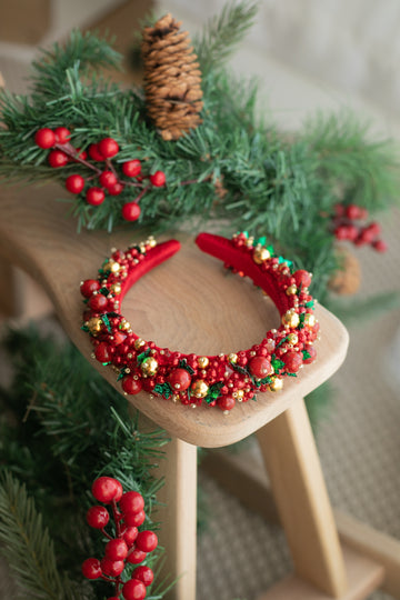 Red Beaded Large Crown
